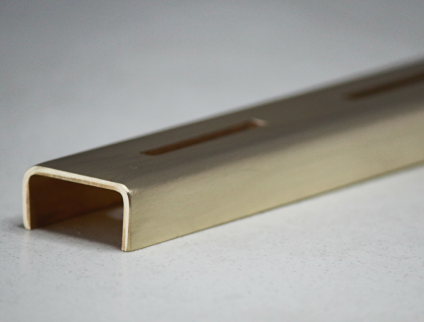 Organic Brushed brass shower grate